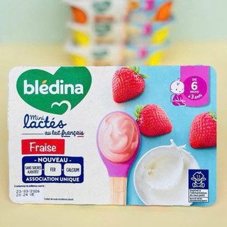Sữa chua Bledina vị Dâu 12/8/26 siêu thơm ngon cho trẻ