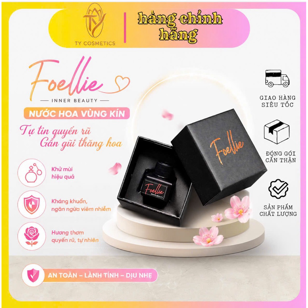 [Che Tên] Nước hoa vùng kín Foellie 5ml chính hãng