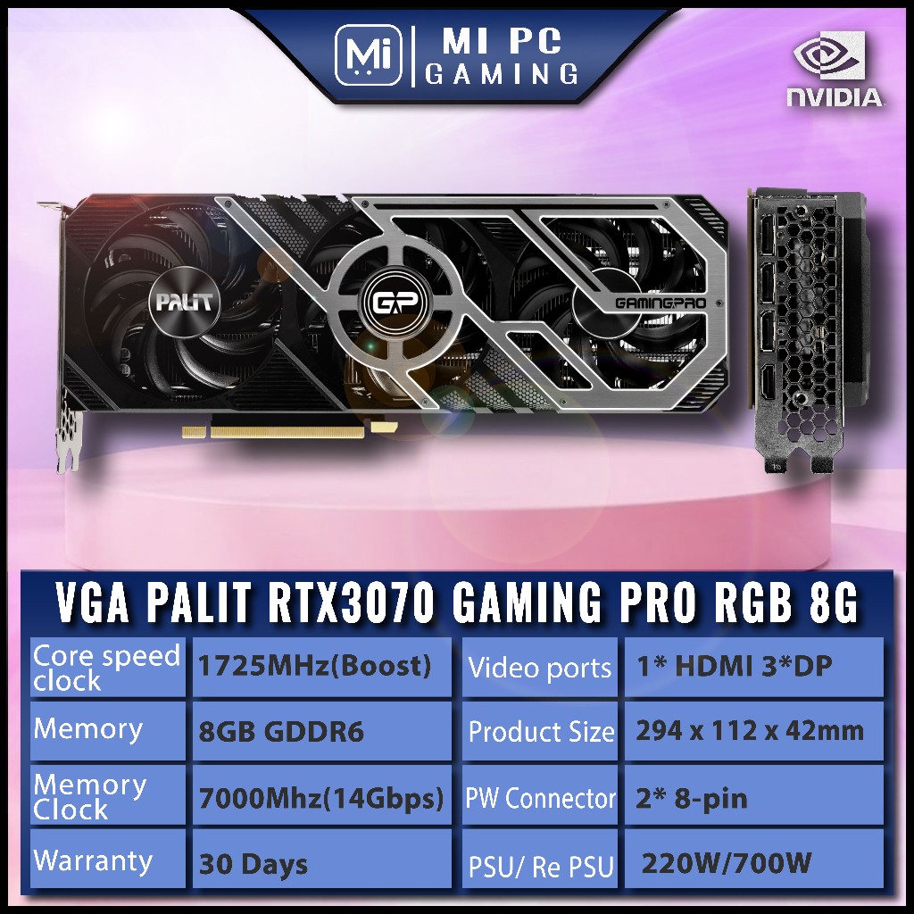VGA RTX 3070 GamingPro / RTX3070 Dual | RTX 2070 SUPER 8GB GDDR6 | Test Kỹ | Bảo Hành Mi PC