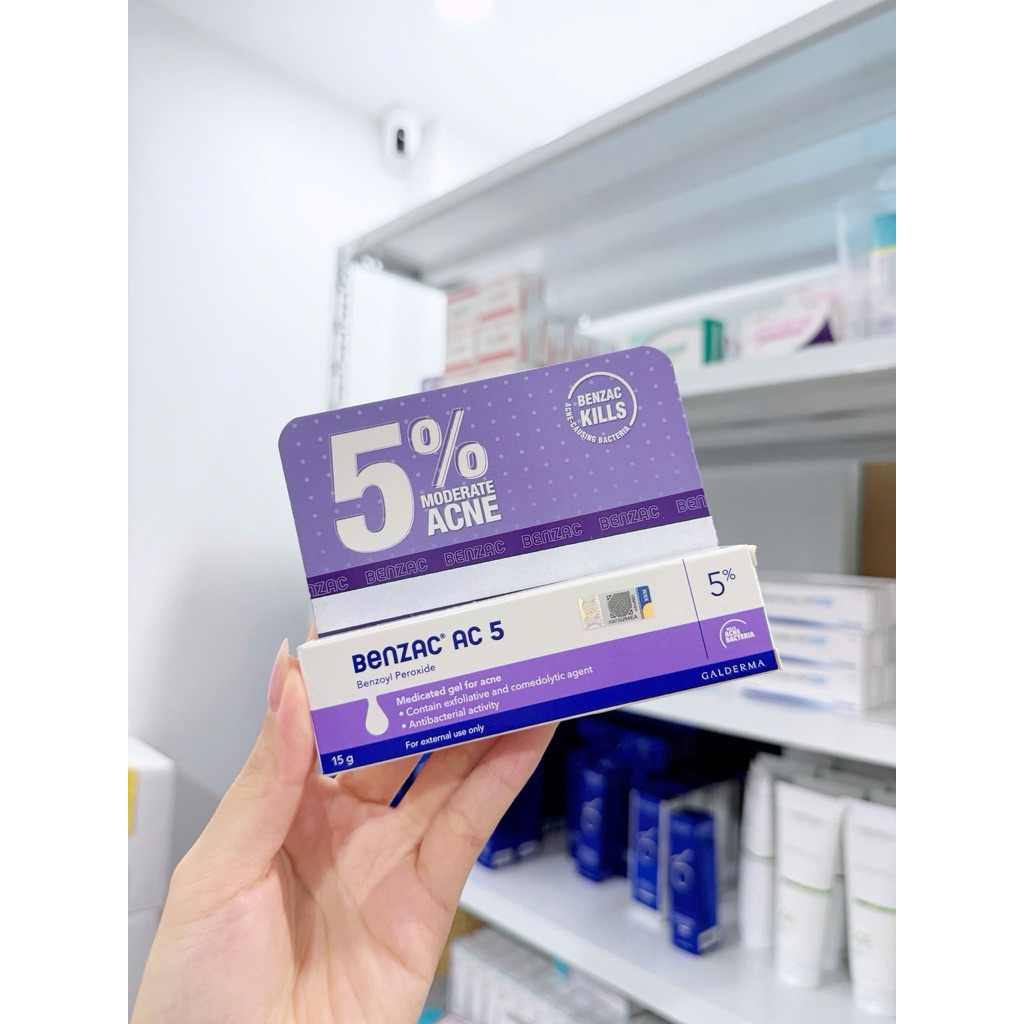 Kem Chấm Giảm Mụn Benzac AC Benzoyl Peroxide 5% 30gram giảm trứng cá mụn ẩn