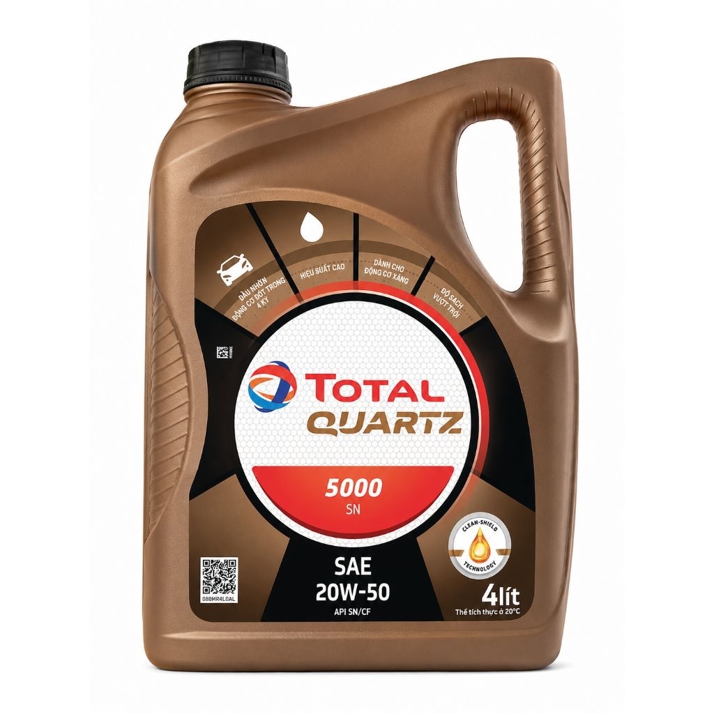 Dầu nhớt TOTAL QUARTZ 5000 SN 20W50  4L