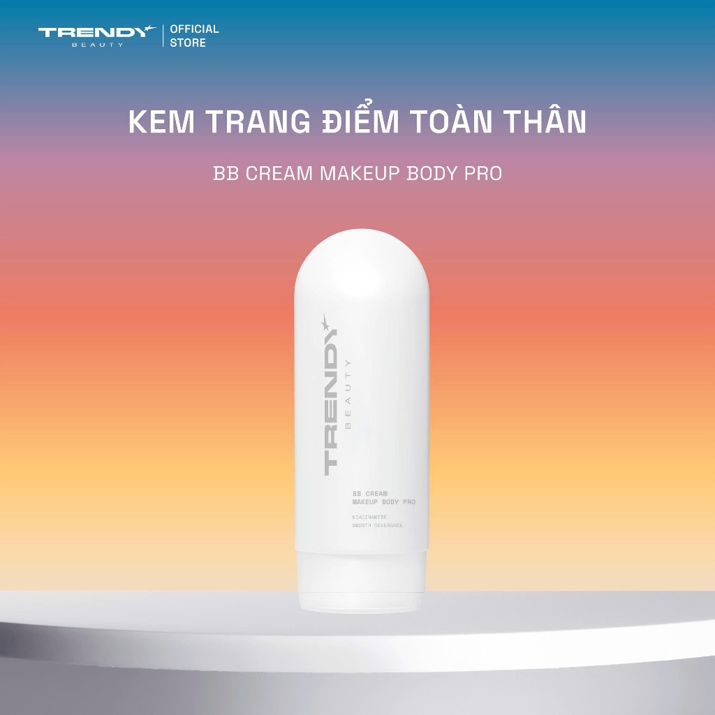 Kem BB Cream Makeup Body PRO TRENDY BEAUTY, Kháng Nước, Không Bết Dính, 150ml
