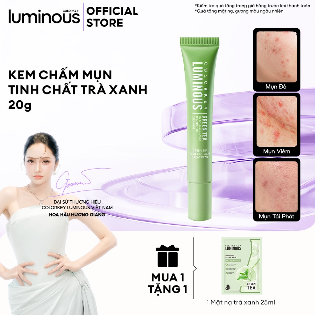 Kem Chấm Mụn COLORKEY LUMINOUS |Hỗ Trợ Giảm Mụn, Làm Mờ Vết Thâm Mụn| 20g