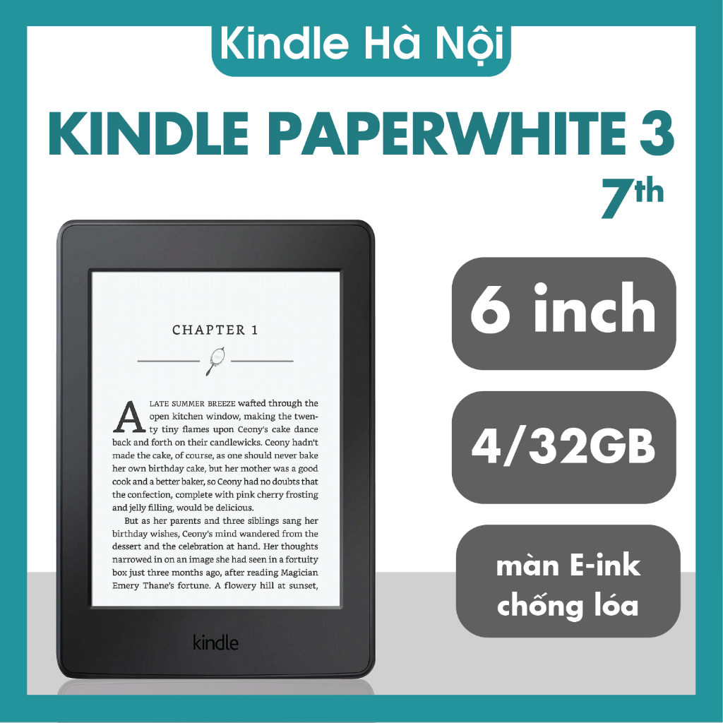 Máy đọc sách Kindle Paperwhite 3 - Kindle PPW3