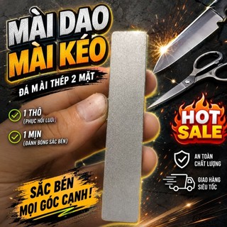 Đá mài thép, mài dao, mài kéo, mài cựa gà nòi, gà tre - Đá dài ( Bản To ) Mài Dao Mài Kéo, mài dao cắt sầu riêng
