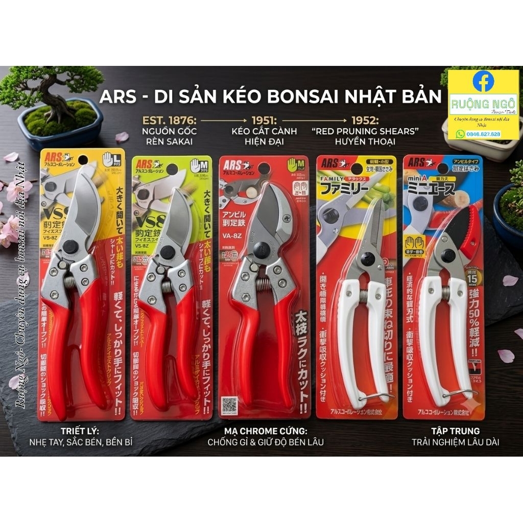 Kéo cắt cành nội địa Nhật Ars