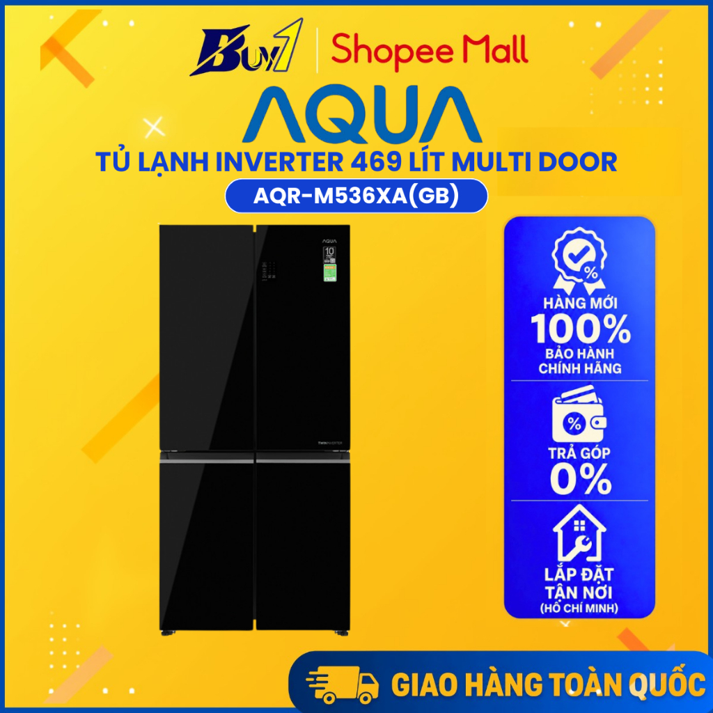 AQR-M536XA(GB) - Tủ Lạnh Aqua Inverter 469 Lít Multi Door AQR-M536XA(GB) - Hàng Chính Hãng