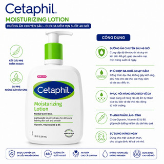Sữa dưỡng ẩm cetaphil moisturizing lotion 591ml – dưỡng ẩm cho da thường đến da khô