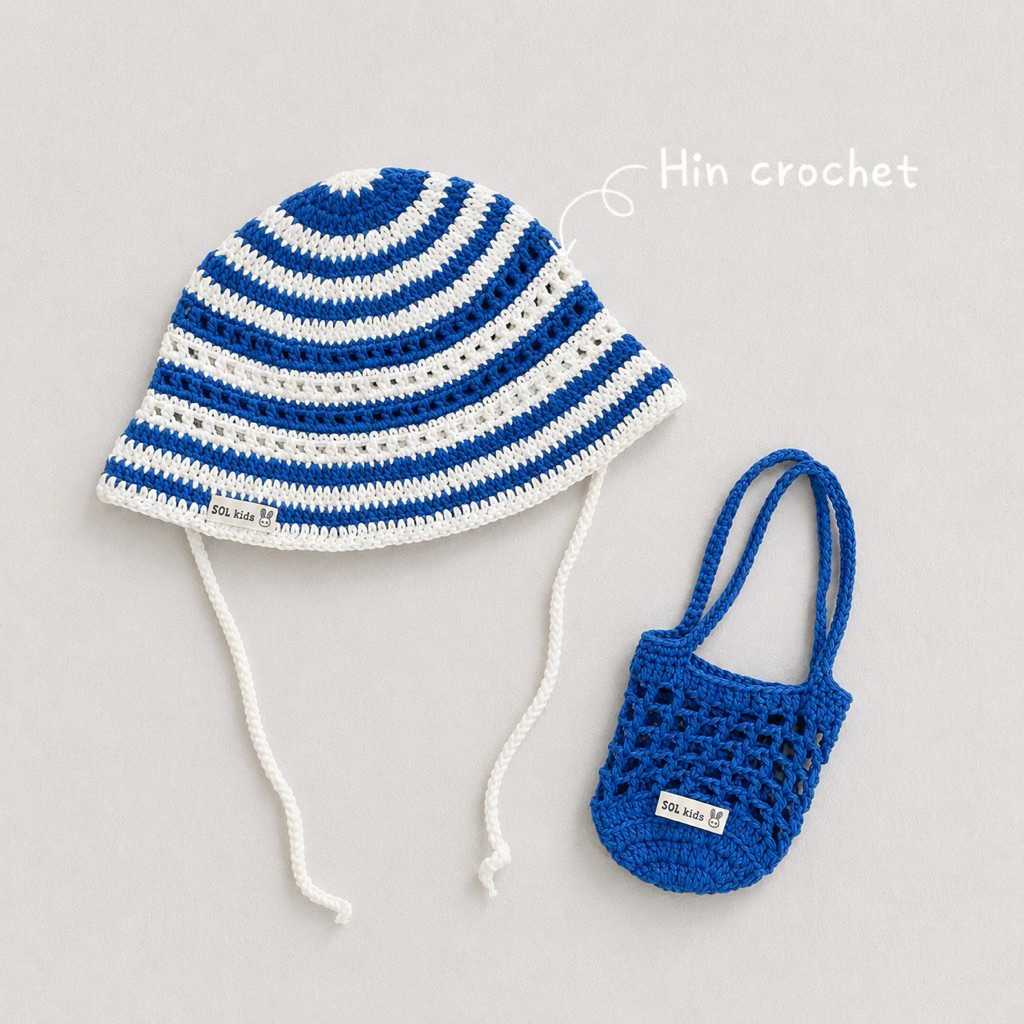 Mũ bucket len móc handmade cho bé- Hin crochet