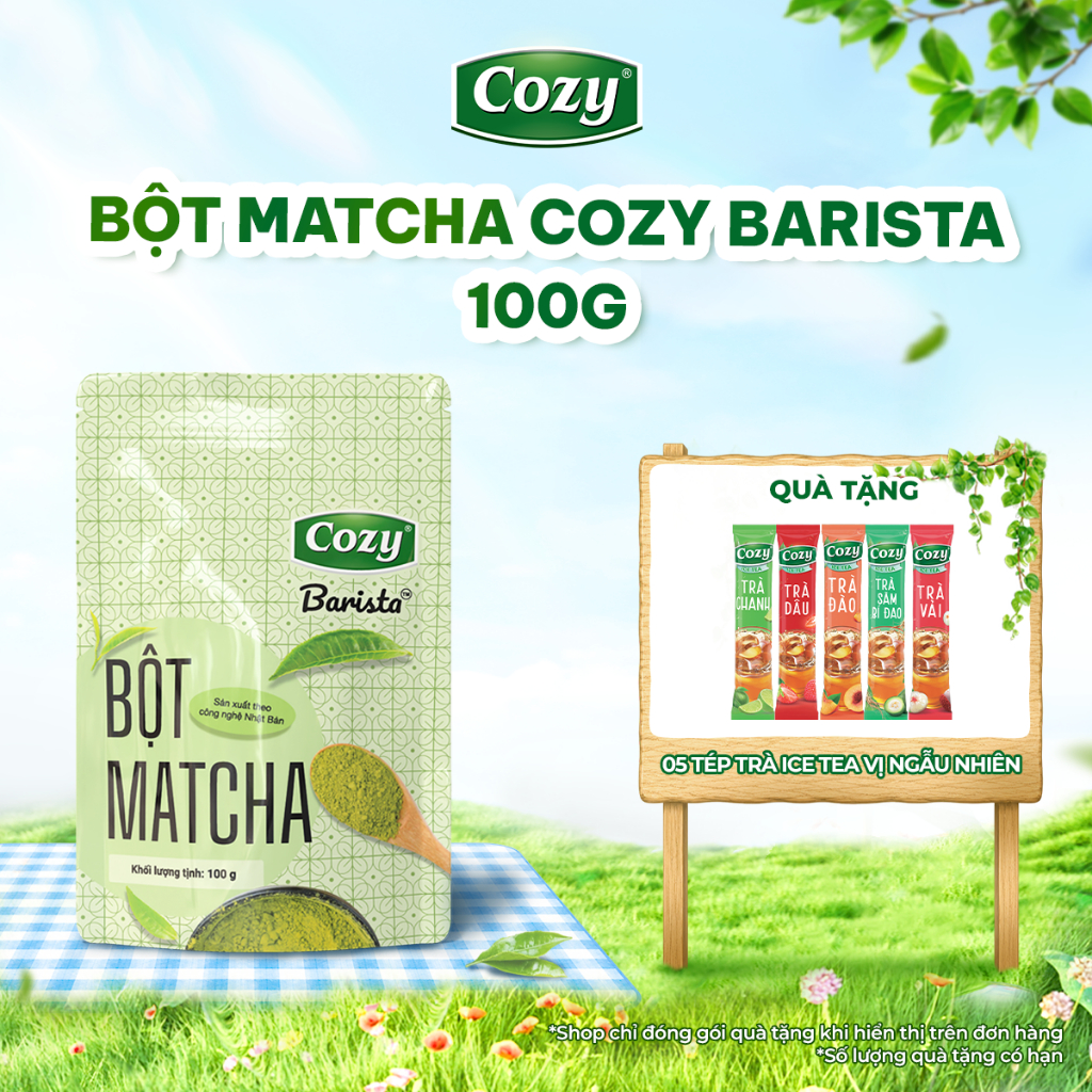 [LIVESTREAM] Bột Matcha Cozy Barista, Bột Trà Xanh Pha Matcha Latte Dây Chuyền Sản Xuất Nhật Bản