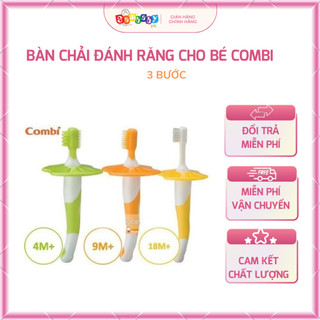 Bàn chải đánh răng 3 bước nhật combi cho bé