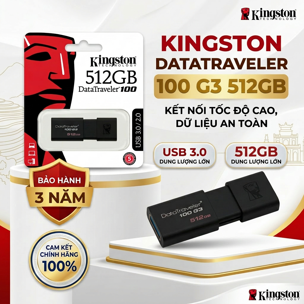 Kingston USB Pendrive 512GB 256GB 32GB 64GB 128GB USB Flash Drive Data Traveler 100G3 USB 2.0