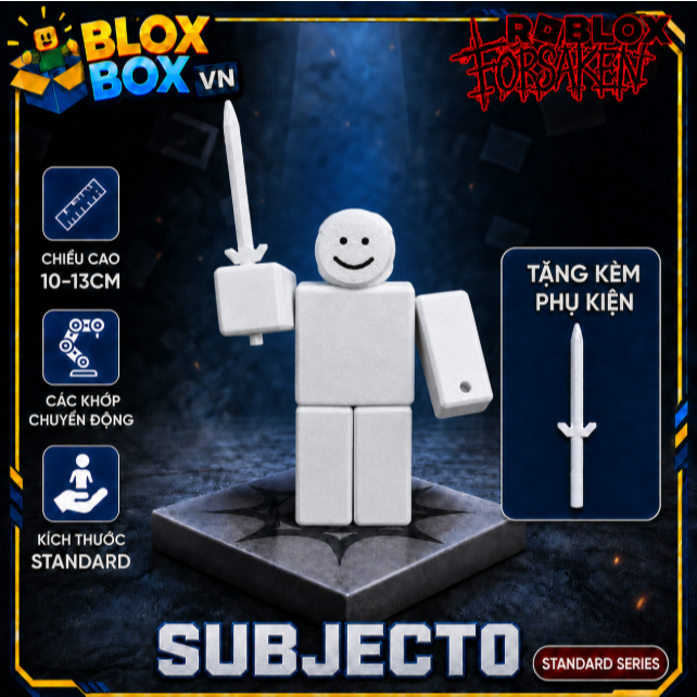 [FORSAKEN] Đồ Chơi Mô Hình Nhân Vật Slasher Subject0 Roblox Forsaken Có Khớp Linh Hoạt 360