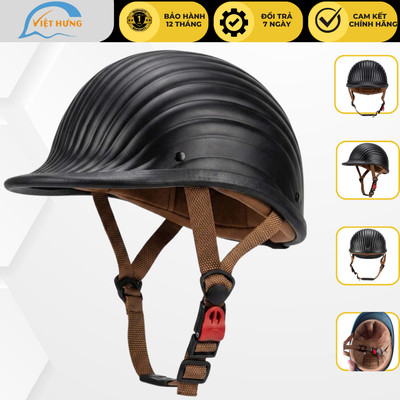 Mũ bảo hiểm nửa đầu đạt chuẩn kiểu dáng vỏ sò ANFAGO helmet - Phù hợp vòng đầu 55-59cm - Chính hãng - Bảo hành 12 tháng