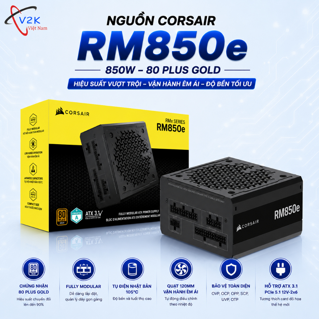 NGUỒN CORSAIR RM850e 850W 80 PLUS GOLD