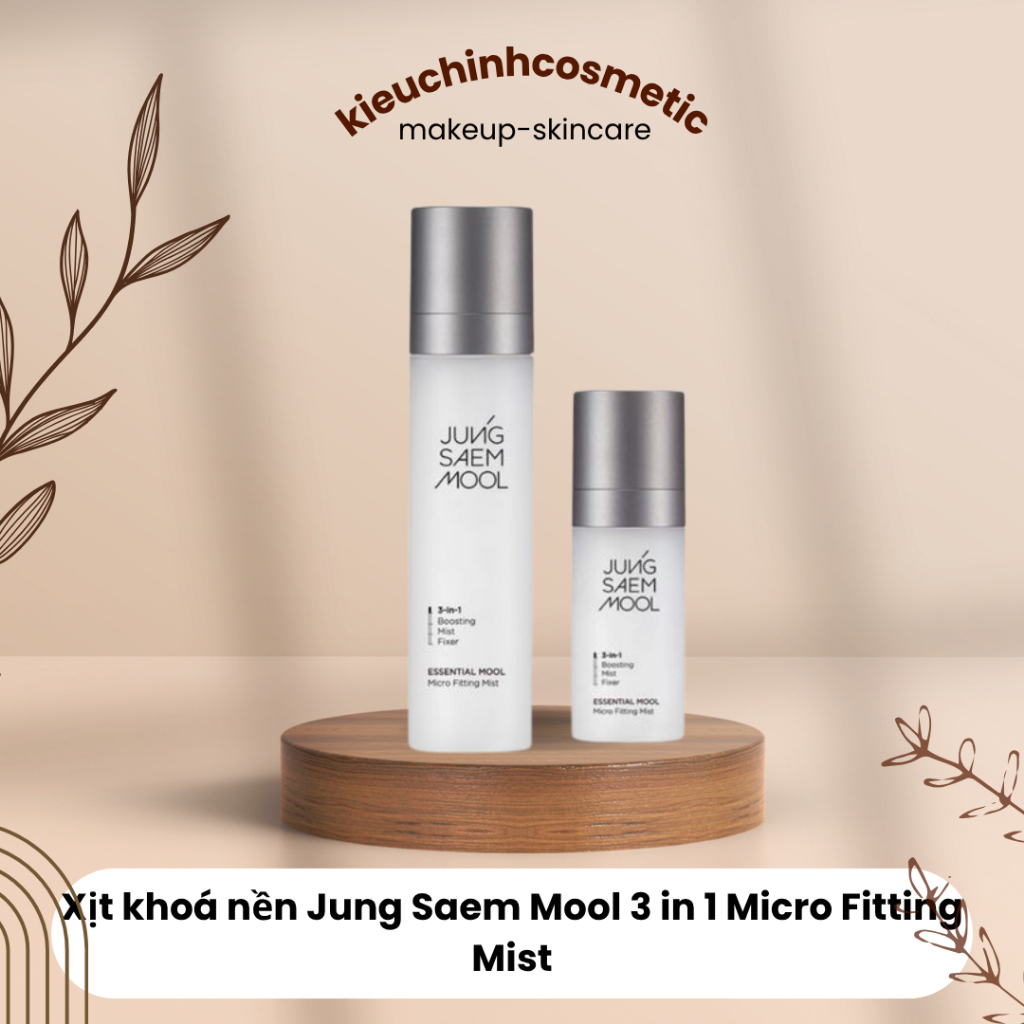 [Hàng Công Ty] Xịt khoá nền Jung Saem Mool 3 in 1 Micro Fitting Mist | Xịt khoáng cấp ẩm, khoá make-