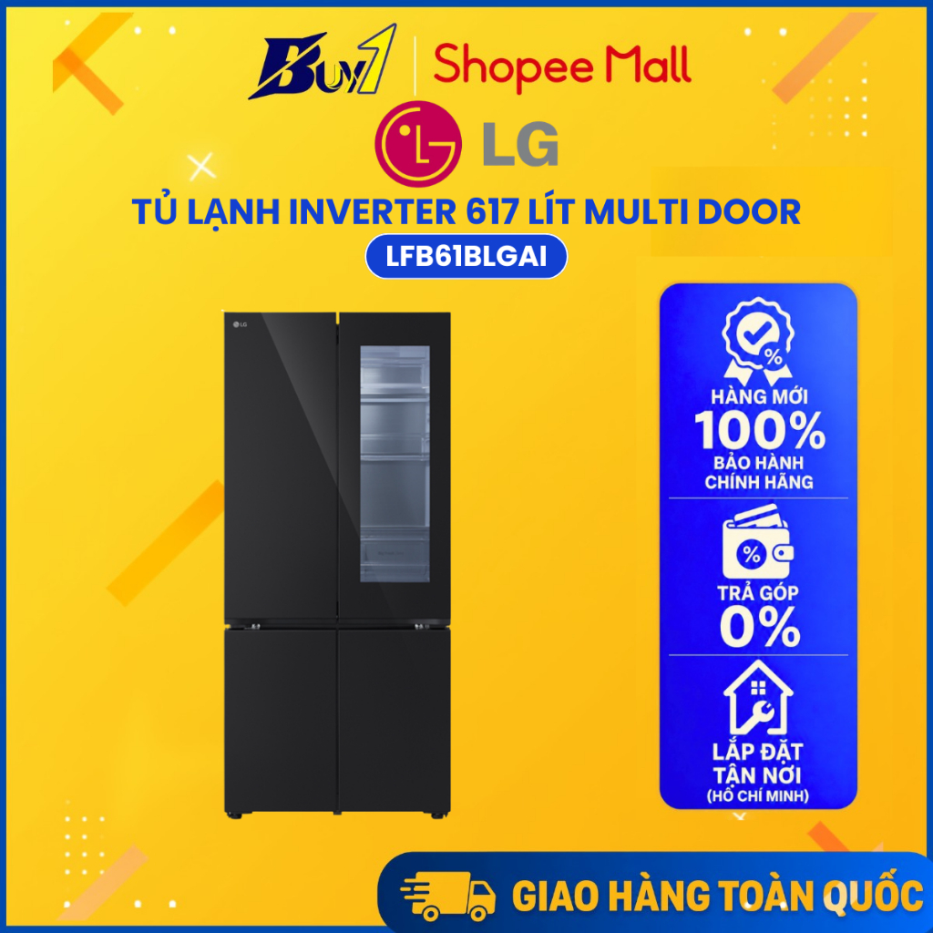 LFB61BLGAI - Tủ lạnh LG Inverter 617 lít Multi Door InstaView LFB61BLGAI - Hàng chính hãng