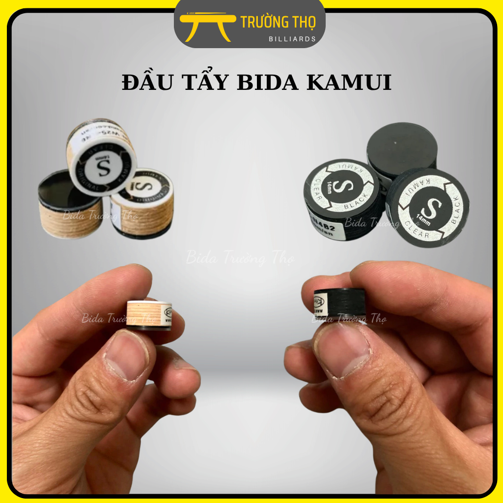 Đầu Tẩy Bida - Kamui Clear S - Màu Đen- Japan BIDA TRƯỜNG THỌ