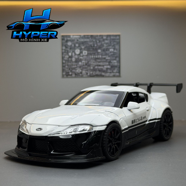 Mô Hình Xe Kim Loại TOYOTA SUPRA MK5 Tỉ Lệ 1:24, Xe Có Đèn,Chạy Bằng Cót, Khung Thép Chắc Chắn