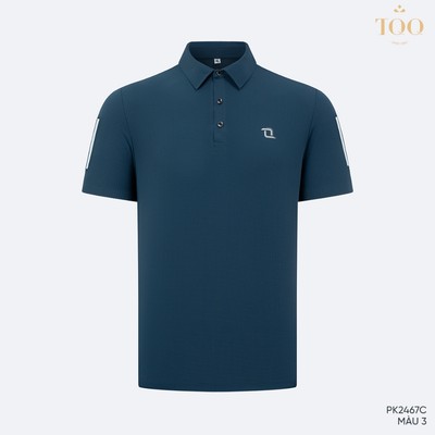 Áo polo ngắn tay nam TQQ PK2467C không đường may thun lạnh cao cấp co giãn 4 chiều