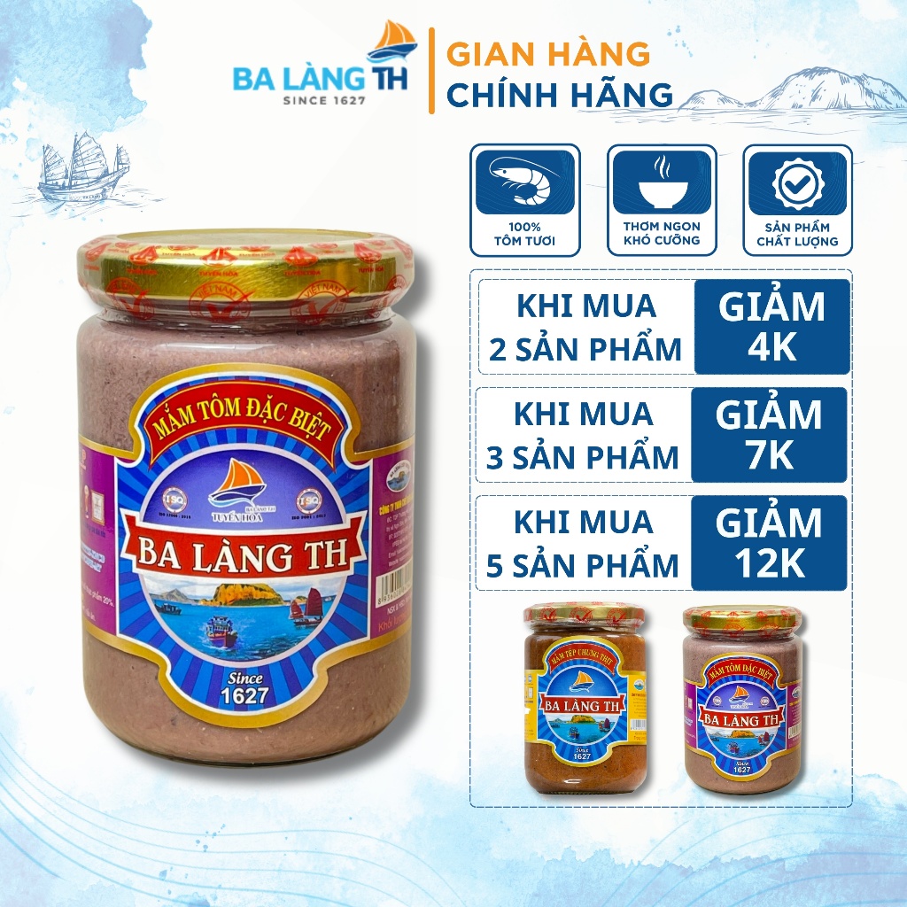 Mắm Tôm Đặc Biệt Ba Làng TH 350gr