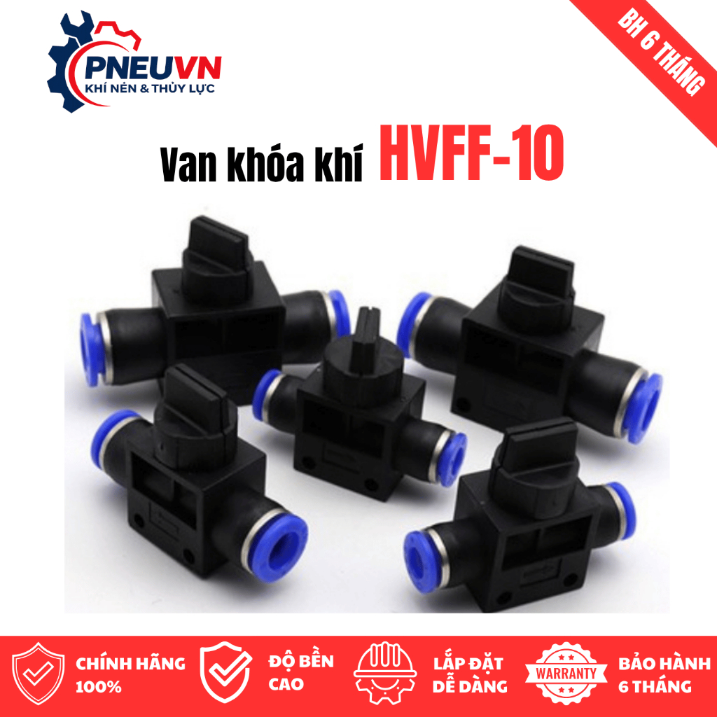 Van tay khóa khí/ Van một chiều HVFF6/HVFF8/HVFF10/HVFF12 dùng khóa đường khí nén