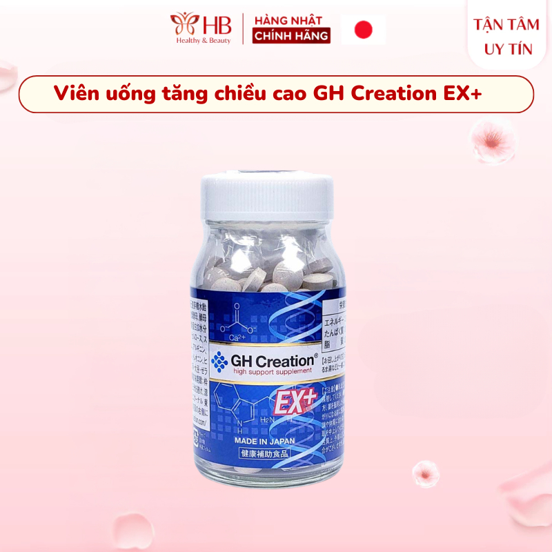 Viên uống tăng chiều cao GH Creation EX+ Nhật Bản 270 viên, giúp hỗ trợ tăng chiều cao