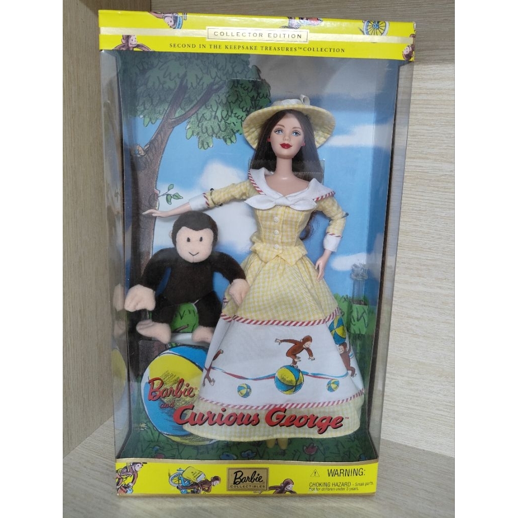 Búp bê barbie and Curious George doll
