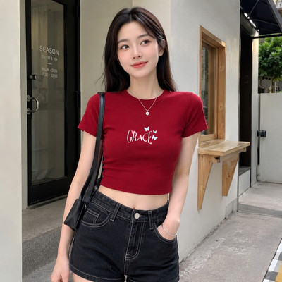 Áo Croptop nữ nhiều hình chất liệu vải 95% thun cotton  - 5% spandex mềm mịn Loza G0199
