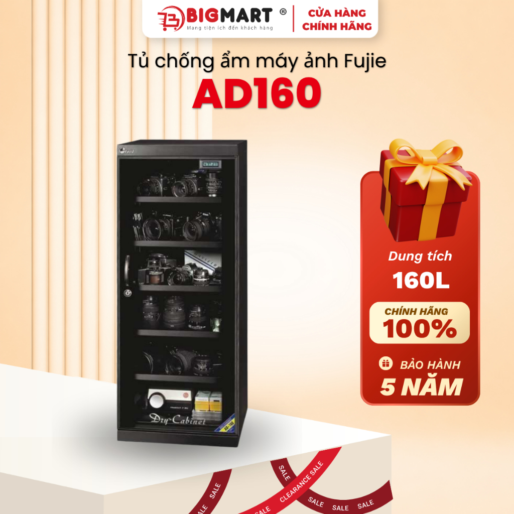 Tủ chống ẩm máy ảnh 160L Fujie AD160