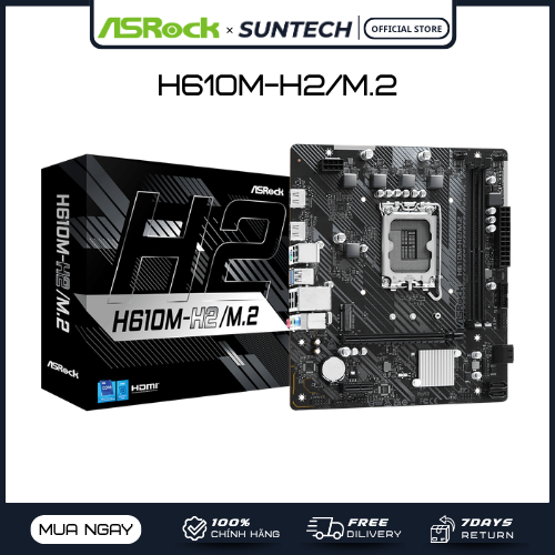 Mainboard ASROCK H610M-H2/M.2 | Socket LGA1700, DDR4, PCIe 4.0, Siêu Bền, Giải Pháp Tối Ưu Cho PC