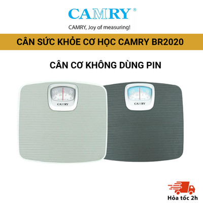 [KHÔNG DÙNG PIN] Cân Cơ Camry BR2020 Tải Trọng 130kg – Theo Dõi Cân Nặng Dễ Dàng, Thiết Kế Bền Đẹp, Chống Trơn Trượt