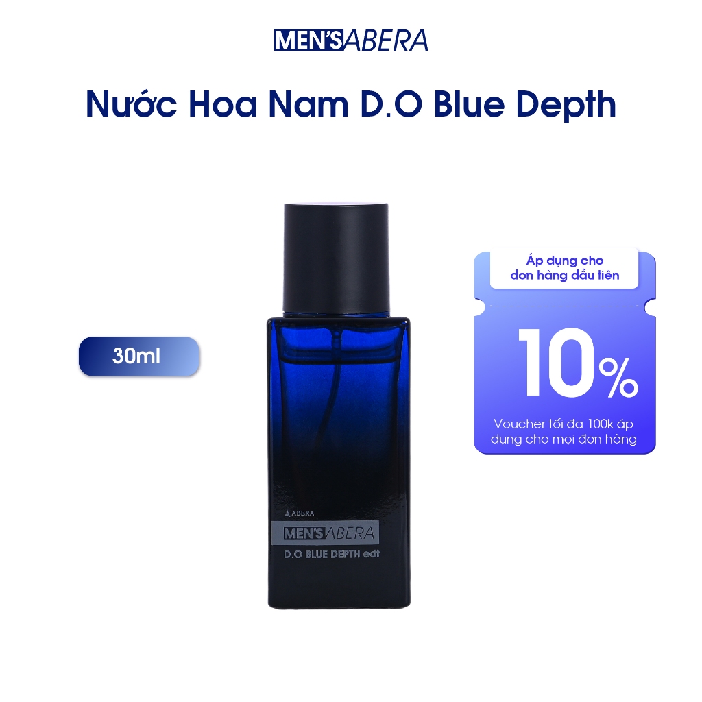 Nước Hoa Nam D.O Blue Depth MEN'ABERA 45ml - Hoa Hồng Damask & Hoa Trà Nhật Bản - Hỗ Trợ Lưu Hương, 
