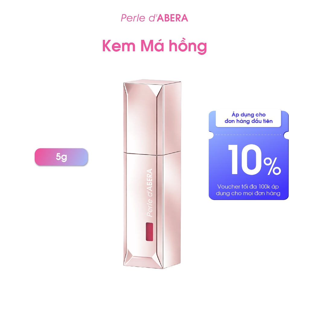 Kem Má Hồng Perle d'ABERA 5g - Collagen - Hỗ Trợ Da Tươi Tắn, Dễ Tán, Màu Tự Nhiên