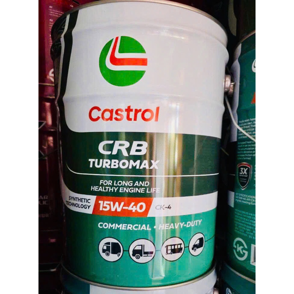 Castrol Turbomax CRB 15W40 20L(Xô Thiếc - NK) cao cấp dùng cho các dòng xe tải nặng, xe Benz, Contai