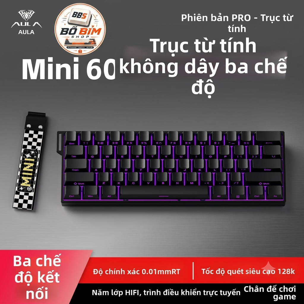 🔥Bàn Phím Cơ Aula Mini 60 HE PRO | Hall Effect | Rapid Trigger | RGB | Hotswap | Gaming Esports | Chuyên FPS