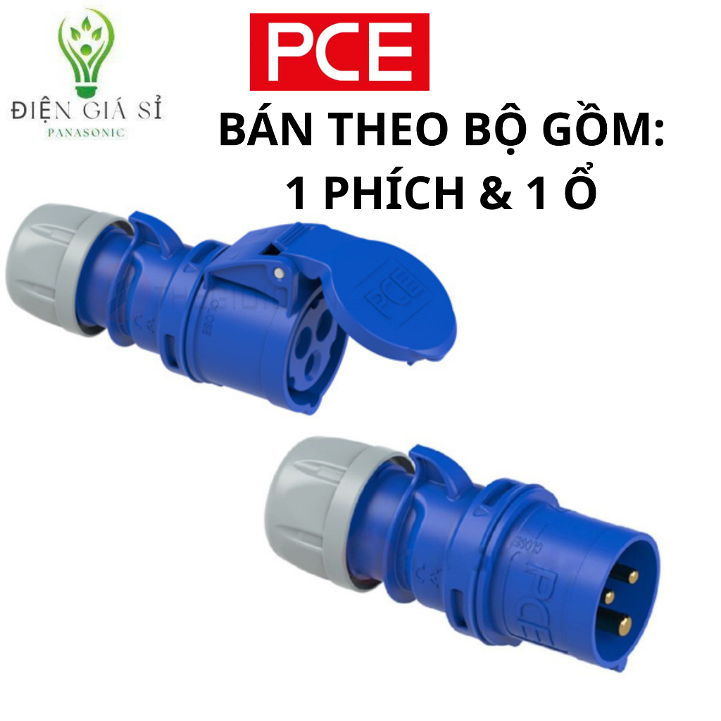 Combo Phích Và Ổ Công Nghiệp 3P32A 230V IP44 (F023-6) Chính Hãng PCE