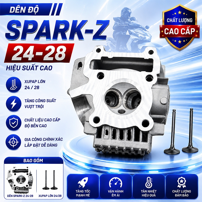 Dên Độ Sirius Jupiter 110 SPARK-Z 54-56mm Kèm Xupap Lớn 24/28 Hiệu Suất Cao