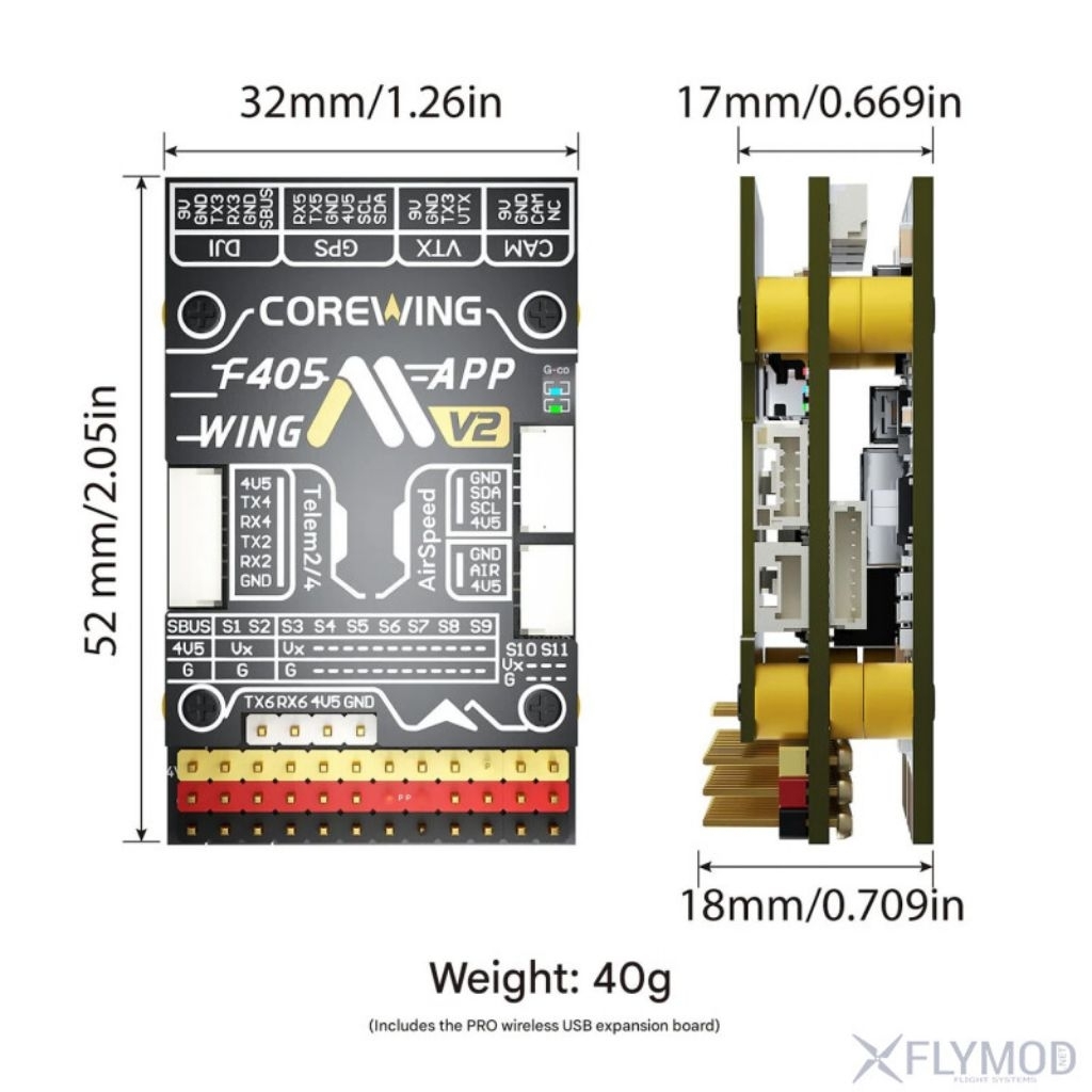 SpeedyBee F405 Core Wing V2 APP Flight Controller – Mạch Điều Khiển Cánh Bằng Hỗ Trợ INAV & ArduPilo