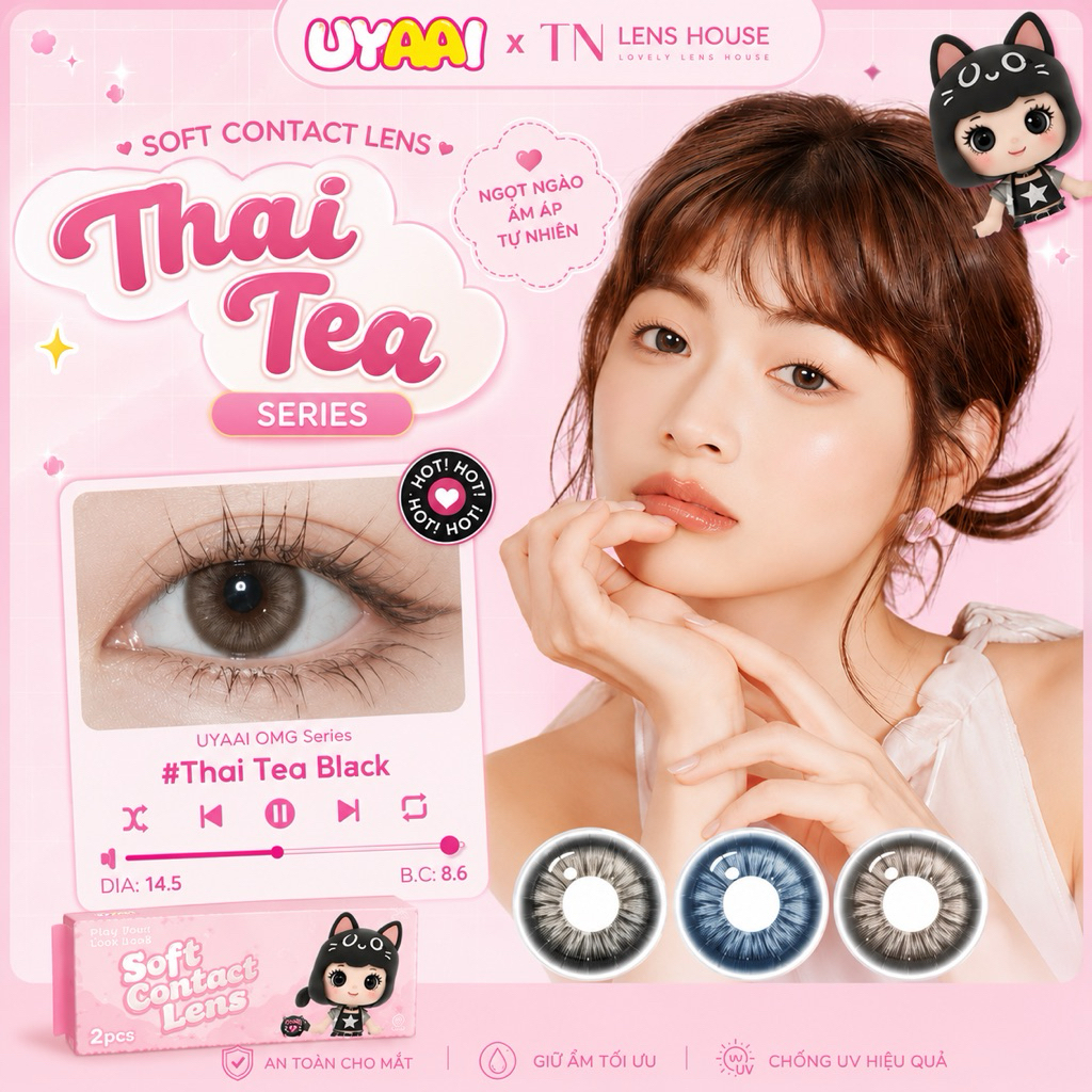 [HOẢ TỐC HCM]UYAAI THAI TEA SERIES – LENS 6 THÁNG