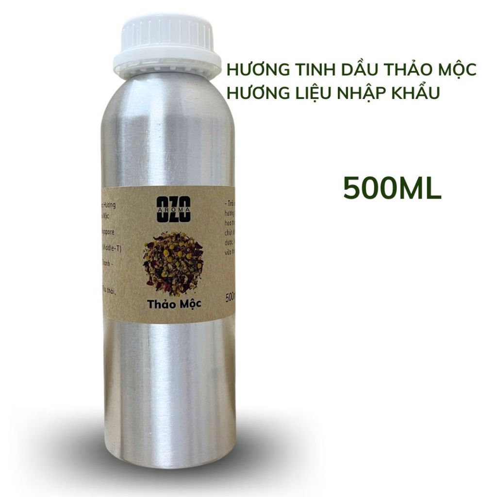 Hương Tinh Dầu Thảo Mộc 500ml - Ozo Aroma - Hương Liệu Nhập Khẩu - Thơm Thanh Mát