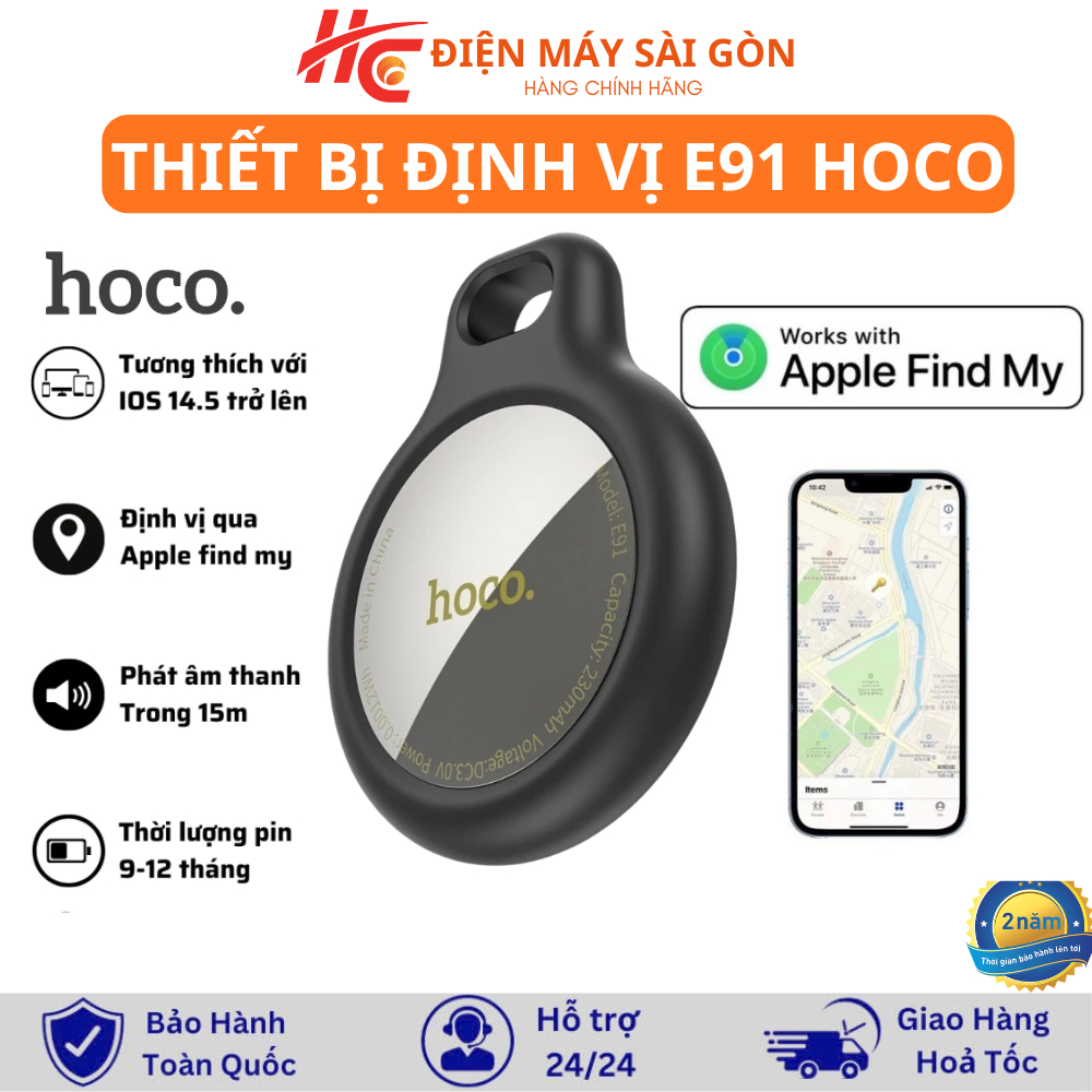 Thiết Bị Định Vị HOCO E91 Theo Dõi Toàn Cầu - Chip Định Vị Mini Kết Nối Findmy IOS