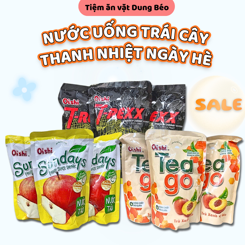 Nước Trái Cây Oishi Đủ Vị Túi 180ml – Bổ Sung Vitamin C, Tươi Mát Giải Nhiệt, Tiện Lợi Mang Đi