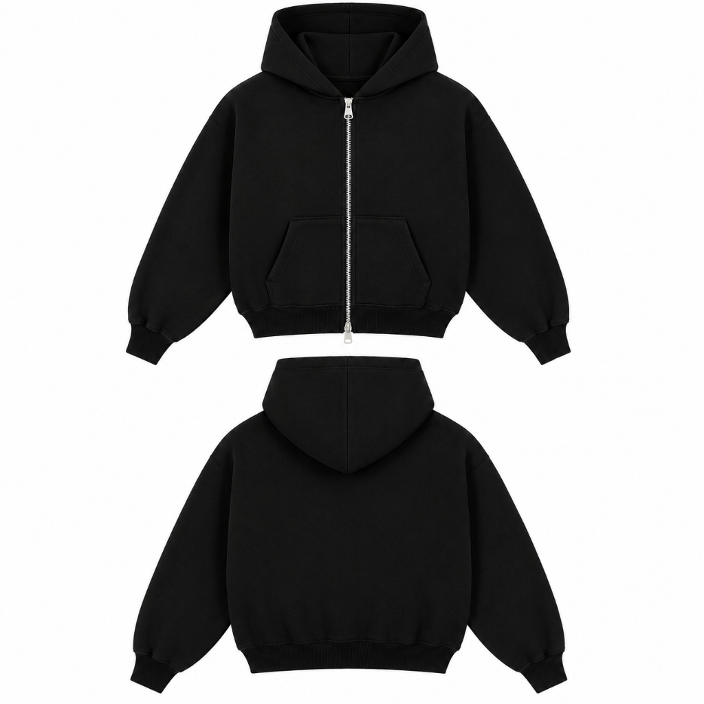 Áo Khoác Hoodie Zip ONEBOLD "Khóa 2 Đầu Nỉ Chân Cua" 380GSM, Áo Nỉ Form Rộng Mũ To Cúc Bấm Nam Nữ Phong Cách | BigBuy360 - bigbuy360.vn