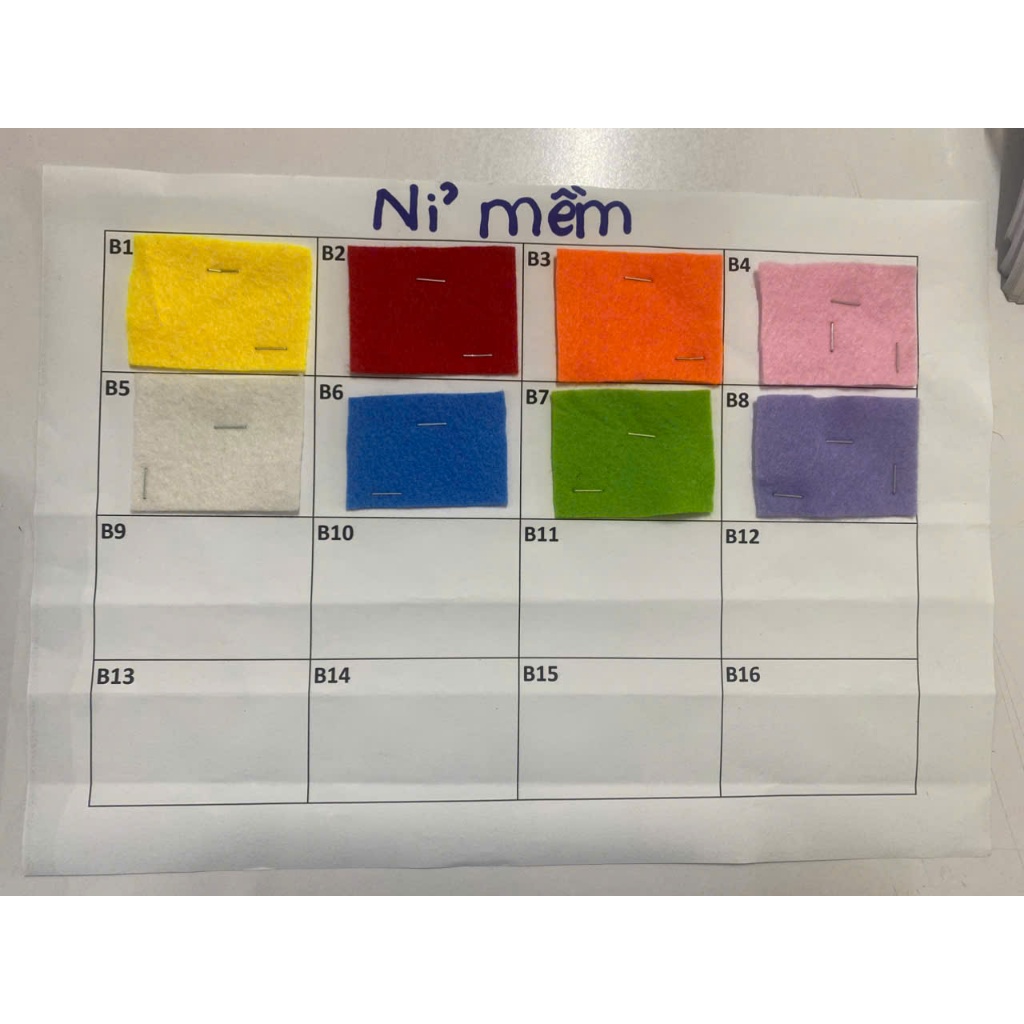Vải nỉ mềm mầm non khổ 45*45 - Vải dạ mềm handmade DIY - Vải không dệt