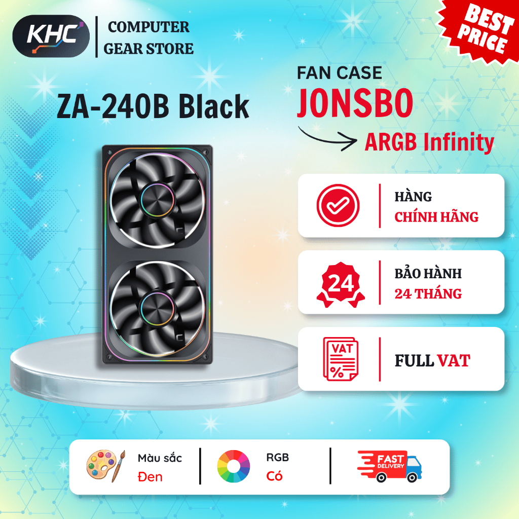 Fan Case Jonsbo ZA-240B Black Led ARGB Infinity (Full VAT)