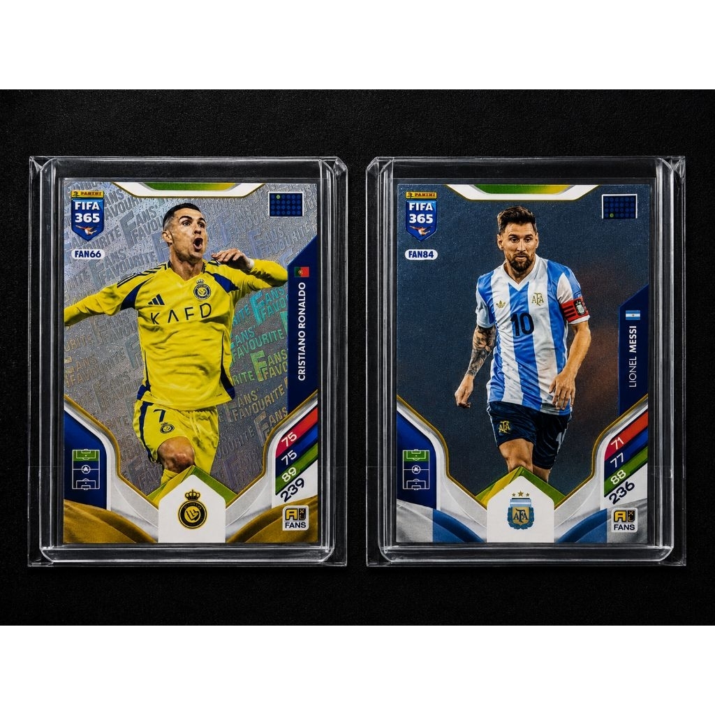 CR7 & Messi Fans Trắng Panini 365 Card Chính Hãng Cristiano Ronaldo Lionel Messi Sưu Tầm