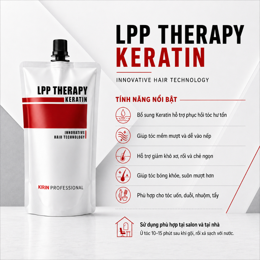 Kirin Professional LPP Therapy Keratin 500 g Hấp Dầu LPP Keratin