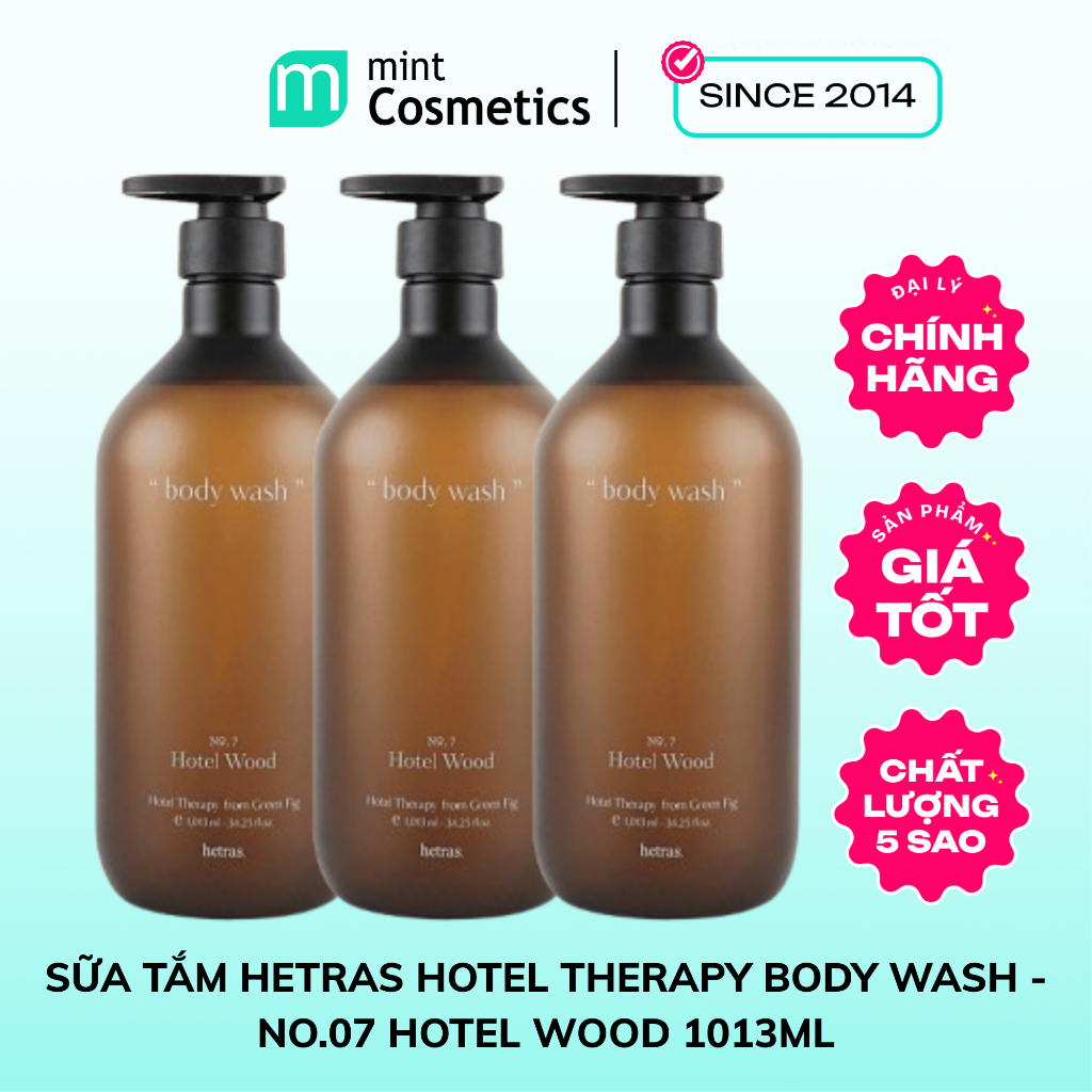 Sữa tắm Hetras Hotel Therapy Body Wash - No.07 Hotel Wood 1013ml