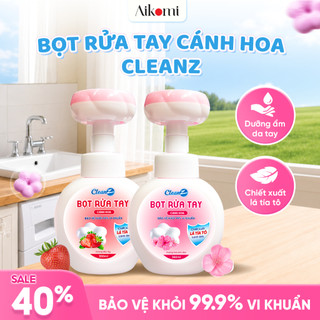 [Live x Aikomi] COMBO 04 chai nước rửa tay/bọt rửa tay cánh hoa CleanZ  (02 Dâu + 02 Hoa Anh Đào) 350ml